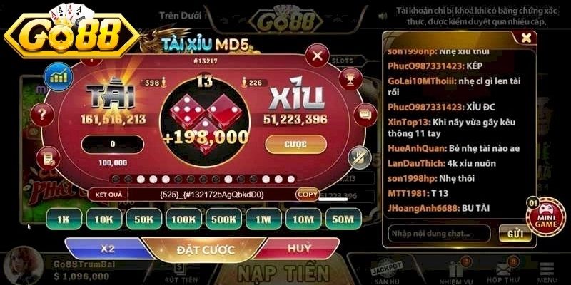 Tài Xỉu MD5 Go88 – Bước Tiến Mới Của Dòng Game Tài Xỉu 2 Giới thiệu cơ chế mã hóa của Tài Xỉu MD5 Go88